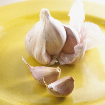 Garlic Cloves and Bulb