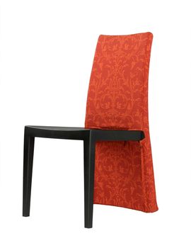 Cute design of the red chair for dinning room or living room isolated 