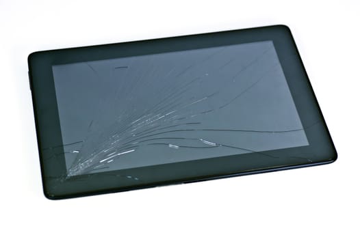 a cracked mobile electronic device or tablet 