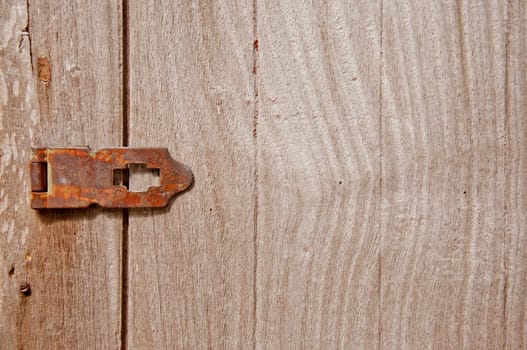 Close up of old wood door.