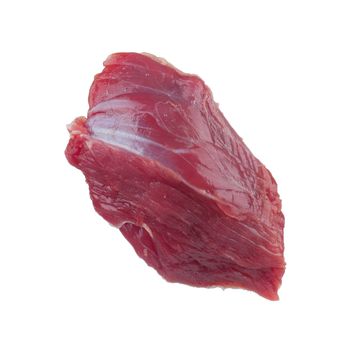 Fresh raw juicy meat on a white background