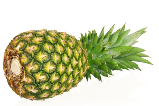 Fresh ripe pineapple isolated on white background