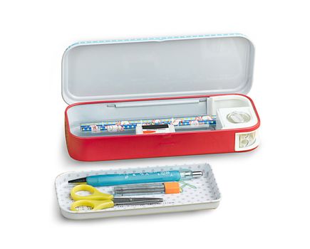 useful metal pencil box and other accessory stationary for children