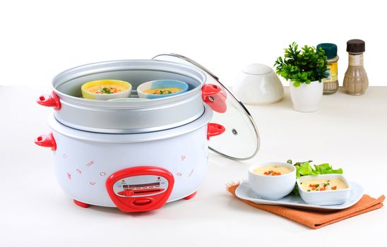 Electric steaming and casserole pot a useful kitchenware 