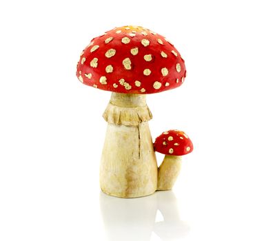 fake mushroom isolated on white