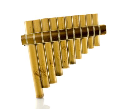pan flute isolated on white