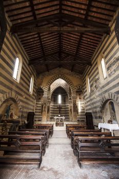 medieval church on the chianti hills in Tuscany, Italy