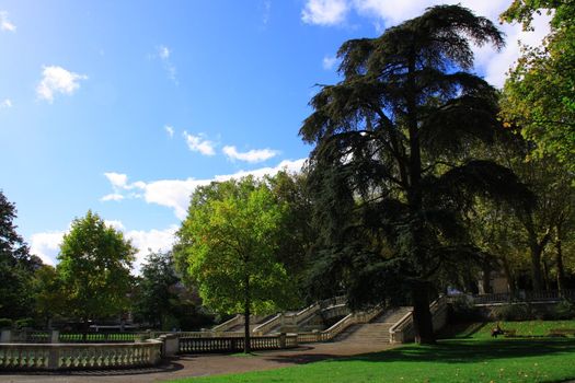 summer photo of darcy park in dijon with blue sky