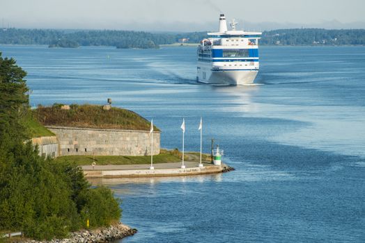 Cruise ship in the  Baltic sea near of Stockholm, Sweden. Taken on August 2012.