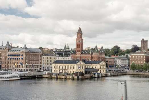 The view on Helsingborg harbor, Sweden. Taken on August 2012.