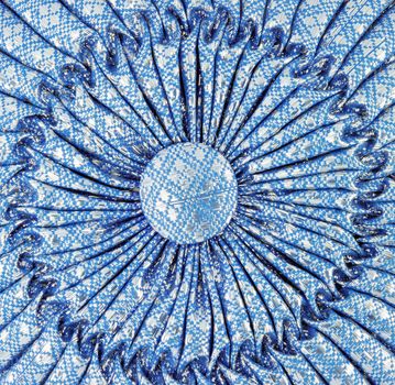 Thai textile on blue pillow