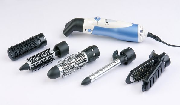 hair curler styling with different curling tools