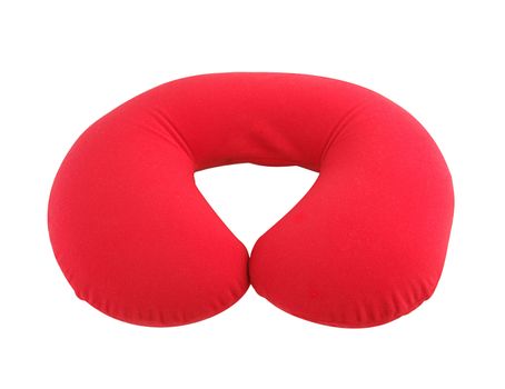 Red neck pillow for support your neck while traveling 