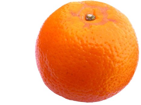 Image of single orange isolated on white background