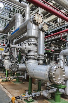 Steel Pipe line in chemical factory