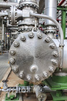 Steel Pipe line in chemical factory