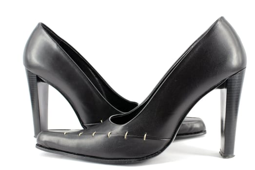 Woman high heel black shoes