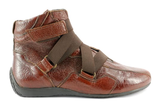 Woman new red leather shoe