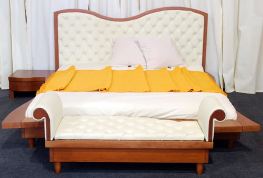 Bedroom with new modern luxury bed