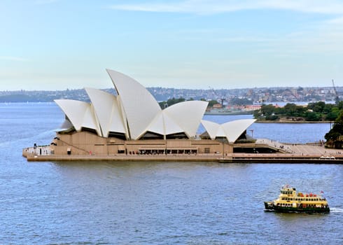 Sydney Opera House Harbour in Sydney, Australia. Entertainment and a Important Landmark in Sydney