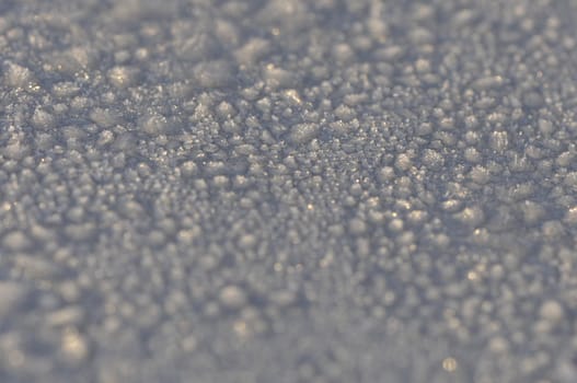 Abstract view of frost on a flat surface