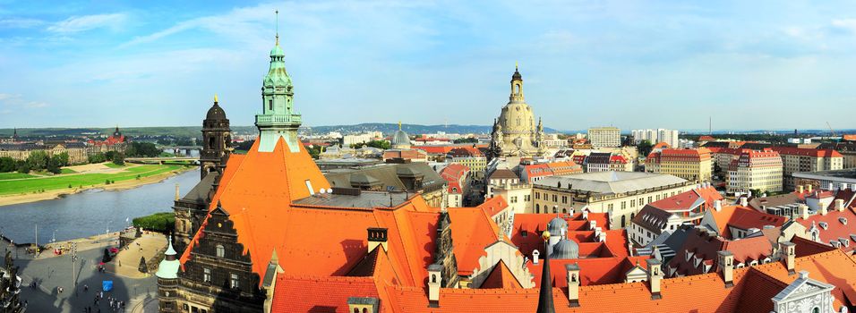 Aerial view on Dresden . Germany