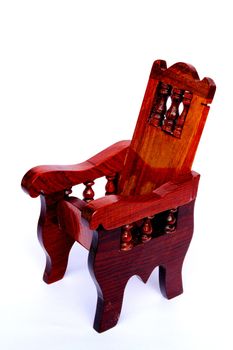 wood chair on white