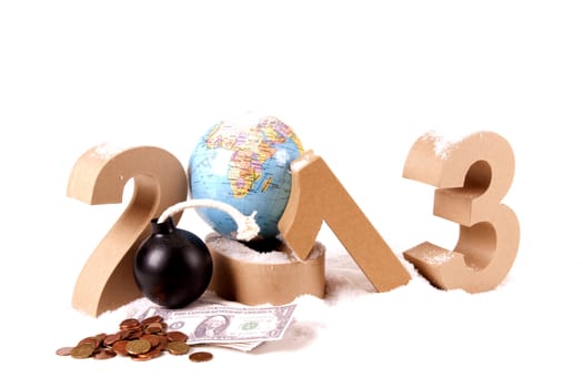 Paper numbers forming 2013 as for the new year 