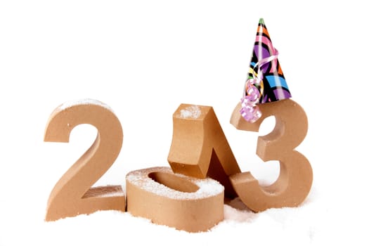 Paper numbers forming 2013 as for the new year 