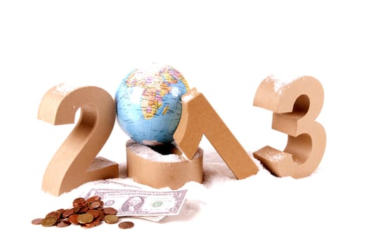 Paper numbers forming 2013 as for the new year 