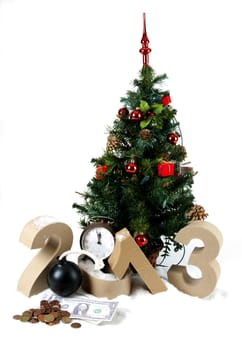 Paper numbers forming 2013 as for the new year 