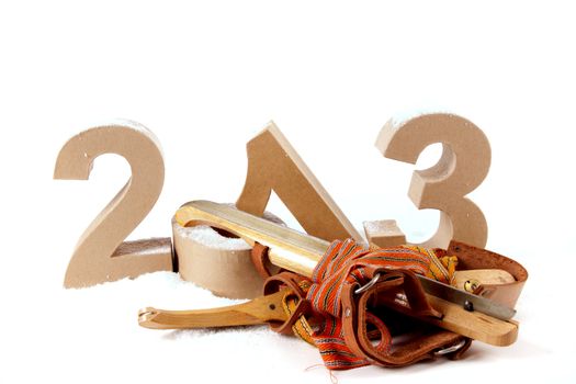 Paper numbers forming 2013 as for the new year 
