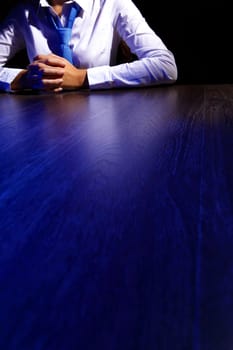 Business woman at office sitting at table