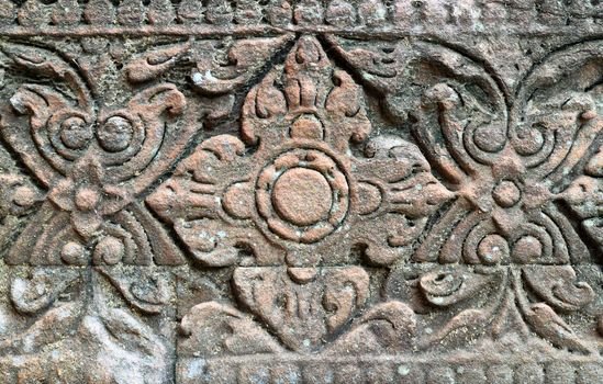 Ancient stone wall in Phanomrung temple, Thailand