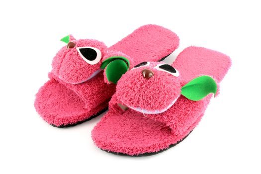 slipper that made as pink on white background