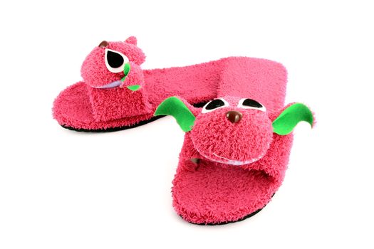 slipper that made as pink on white background