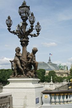Beautiful bridge Alexandre III. Paris, France, Europe
