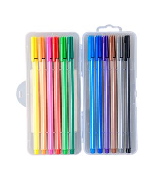 Nice colorful pens isolates on white background 