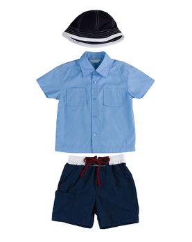 Boy clothes accessories isolated 