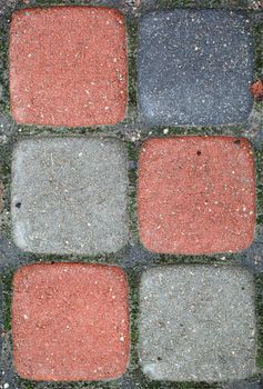 Colorful paved blocks.