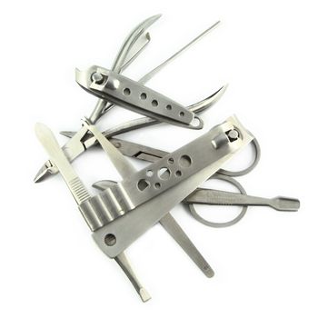 Tools of a manicure set on a white background