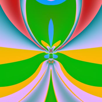 Bright and funky fractal design, abstract art, magic way.