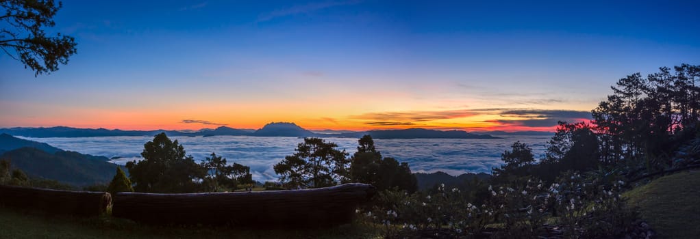 beautiful View point at huai nam dang national park,Chiang Mai, Thailand