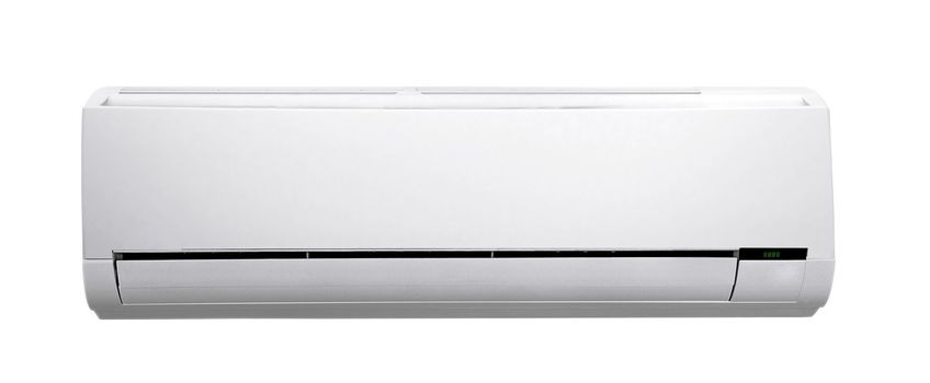 white air conditioner isolated on white