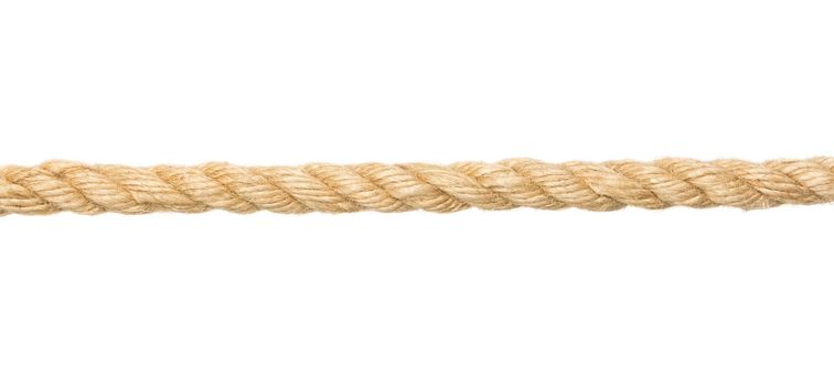 close up of rope part on white background