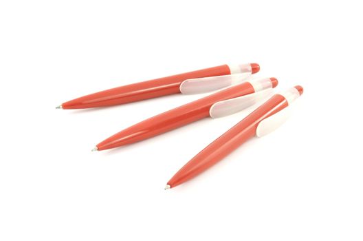 red pen on white background