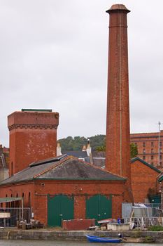 Industrial brickwork in Bristol harbour