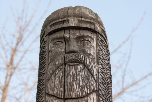 statue of the ancient Slavic god. Dubno, Ukraine