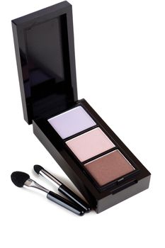 Eye shadows cosmetics over white background