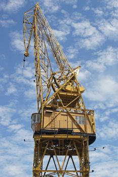 Historical crane, photo taken in the port of Buenos Aires, Argentina